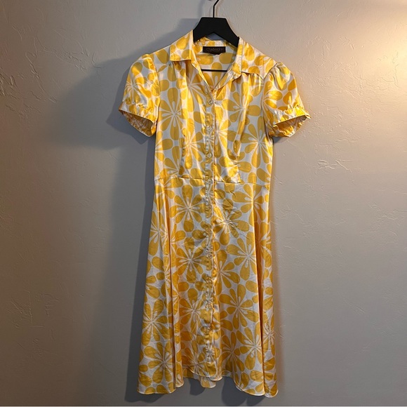 Vintage 70’s Chadwick’s Midi Floral Flower Button Down Retro Dress - Picture 5 of 8